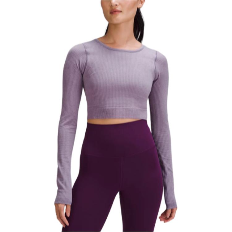 

Футболка Ebb To Street женская Lululemon, фиолетовый/серо-фиолетовый