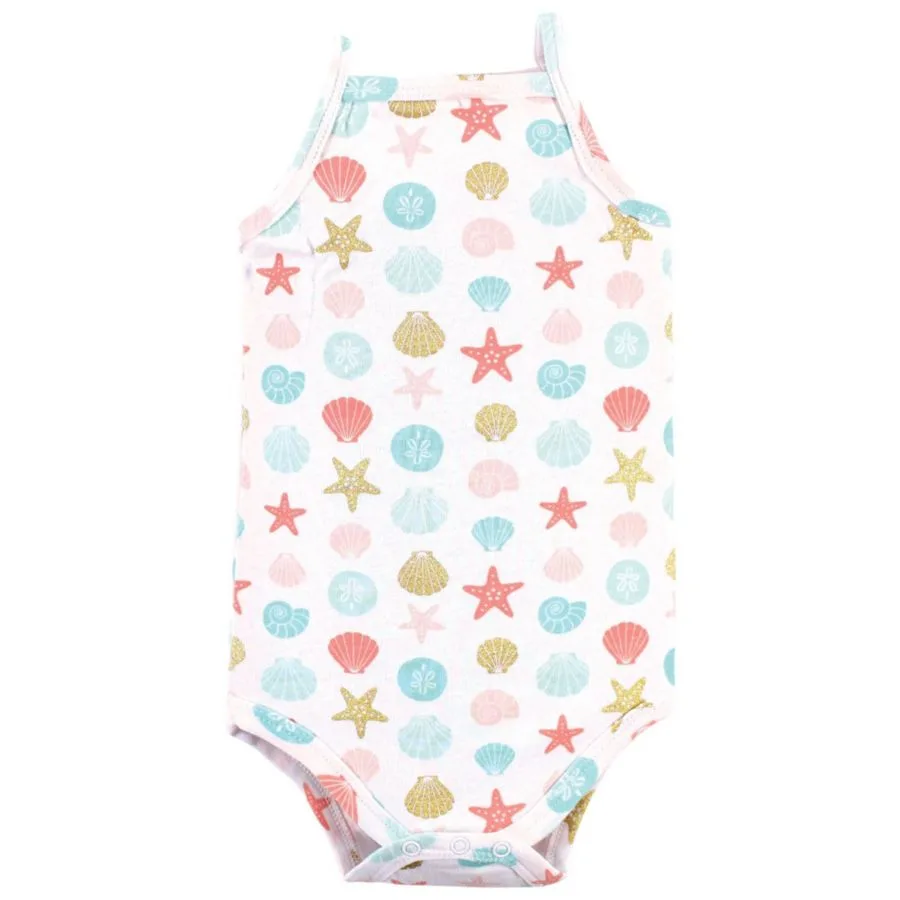 Хлопковые боди без рукавов Hudson Baby, Coral Mint Mermaid — фото 4