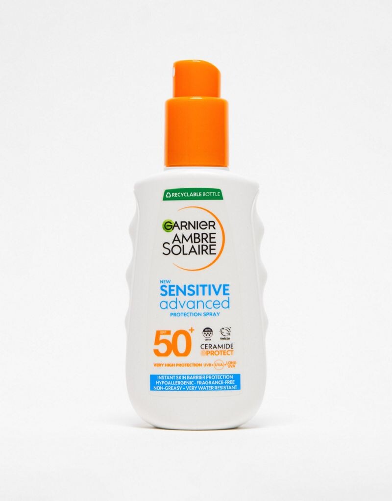 

Garnier Ambre Solaire SPF 50+ Sensitive Advanced Гипоаллергенный солнцезащитный крем-спрей 150 мл