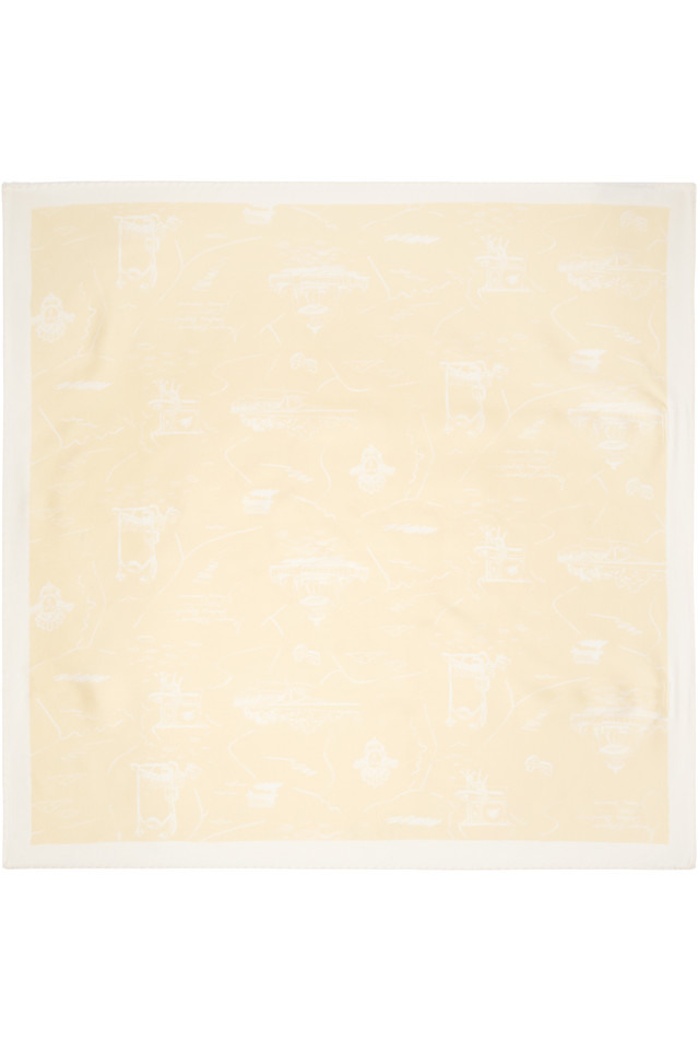 

Maison Kitsuné Шелковый шарф с изображением желтой парижской карты