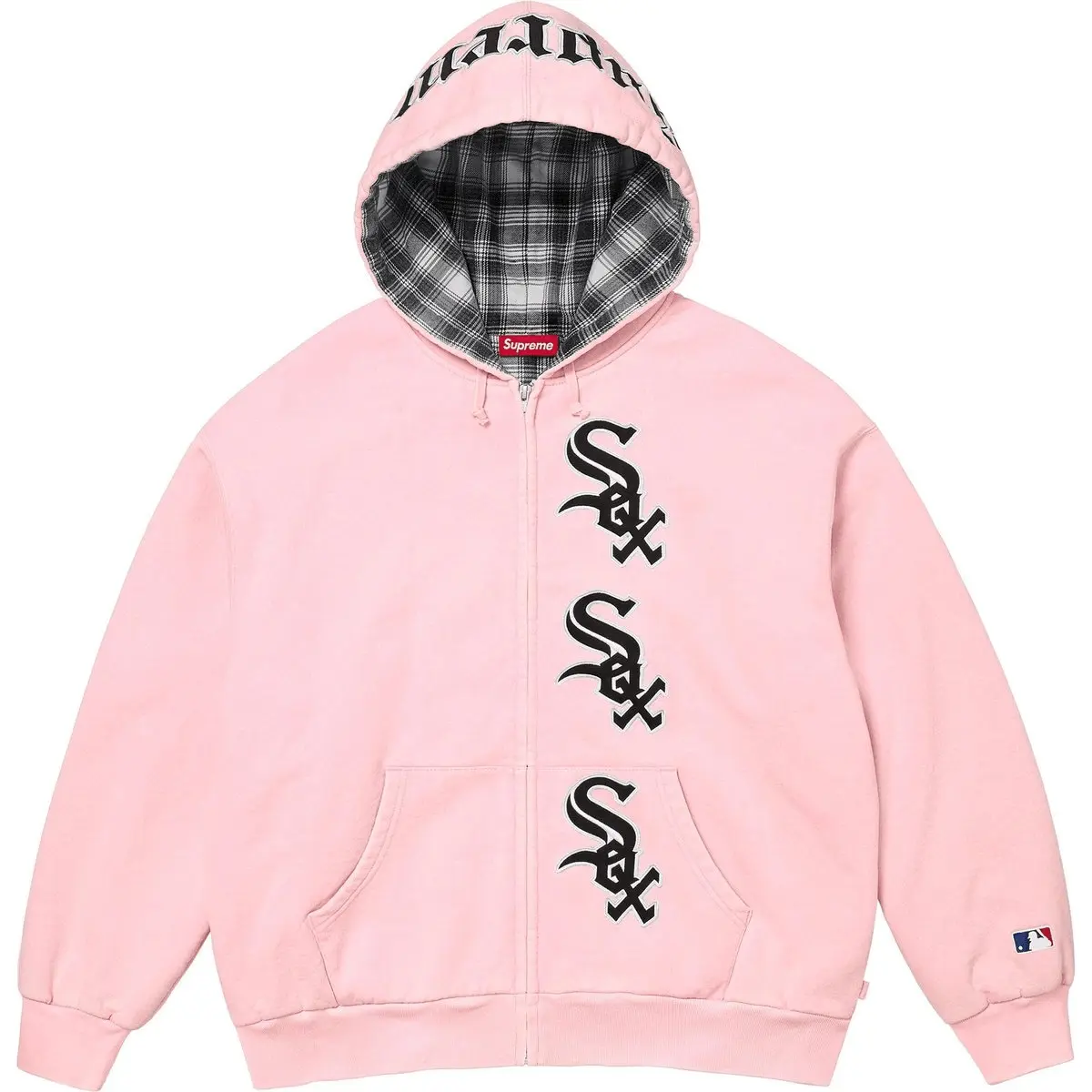 Supreme Толстовка с капюшоном Chicago White Sox FW25 WEEK17 на молнии, унисекс — фото 2