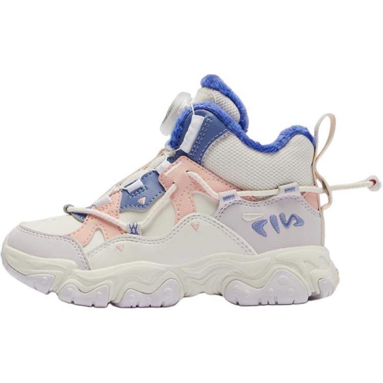 

FILA KIDS Детские кроссовки BOA с противоскользящей подошвой, износостойкие, средней высоты, белого и фиолетового цвета, для детей 3–7 лет