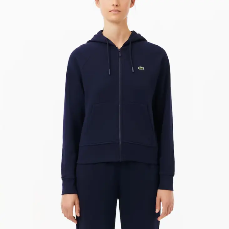 Толстовка LACOSTE с молнией и нашивкой, Midnight Blue — фото 3