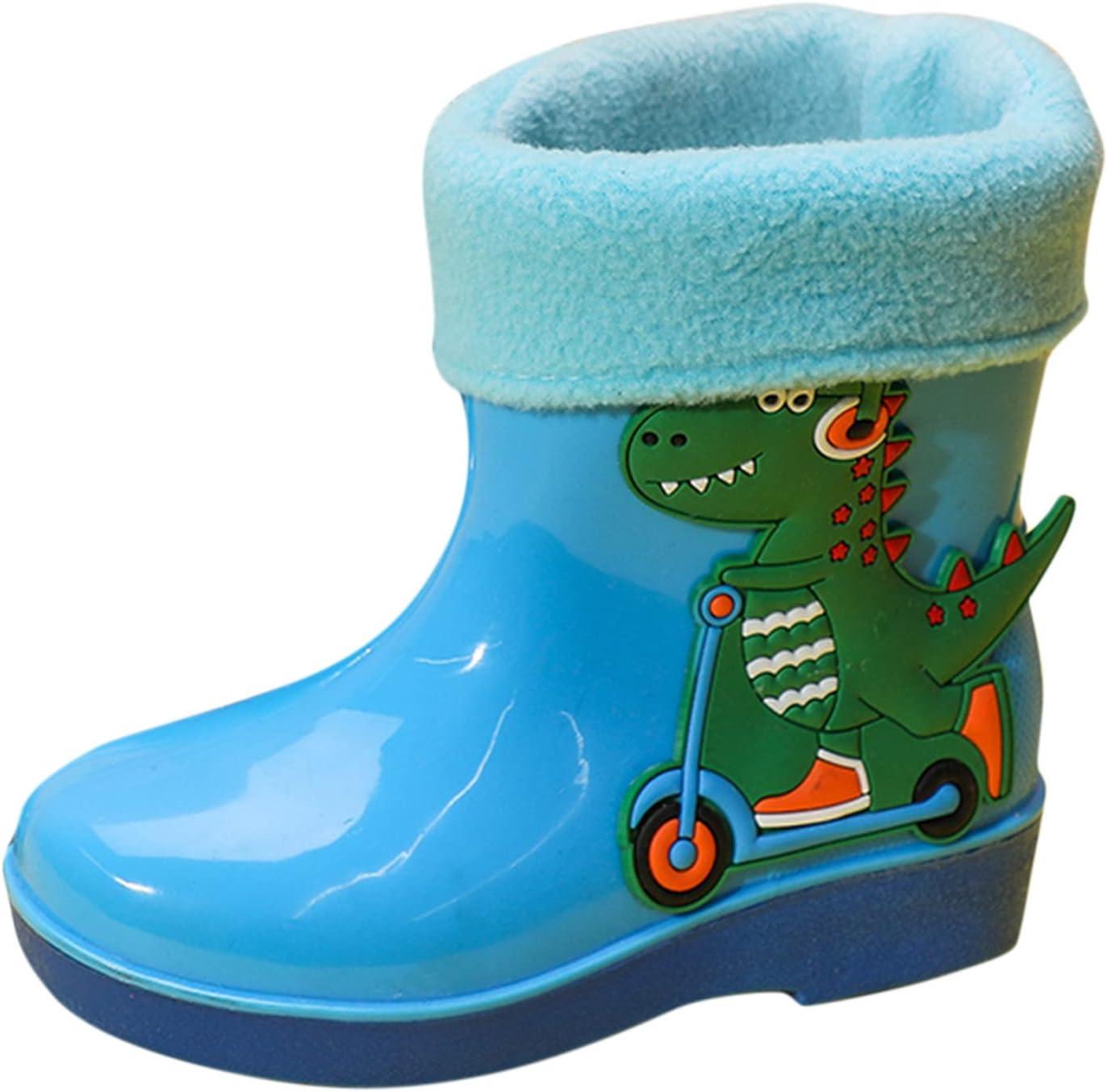 

Детские дождевые ботинки для девочек Мальчиков Малышей Водонепроницаемые резиновые Милые динозавры Грязевые резиновые ботинки Дождевые ботинки Ботинки для девочек Generic, небесно-голубой