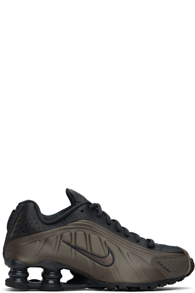 Кроссовки цвета хаки и черного цвета Shox R4 Nike