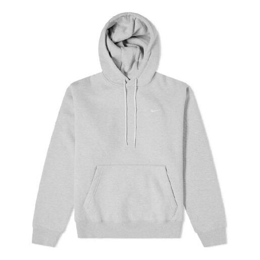 

Толстовка logo solid color pullover long sleeves hooded sports gray Nike, серый
