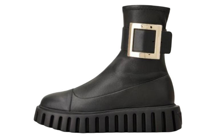 Женские черные ботинки на каблуке 3 см Roger Vivier