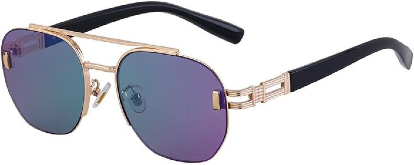 

Винтажные солнцезащитные очки в металлической оправе для мужчин, роскошные, классические, увеличенного размера, для вождения, с защитой от УФ-излучения UV400 TVTBBVV, C7goldlightgrayblue