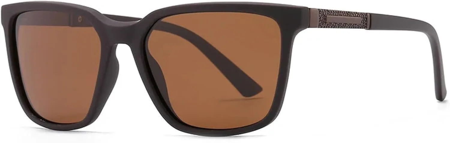 

Винтажные солнцезащитные очки в крупной оправе для женщин и мужчин, класса люкс, для активного отдыха, защита от УФ-излучения UV400 TOIPASTN, Brown Brown