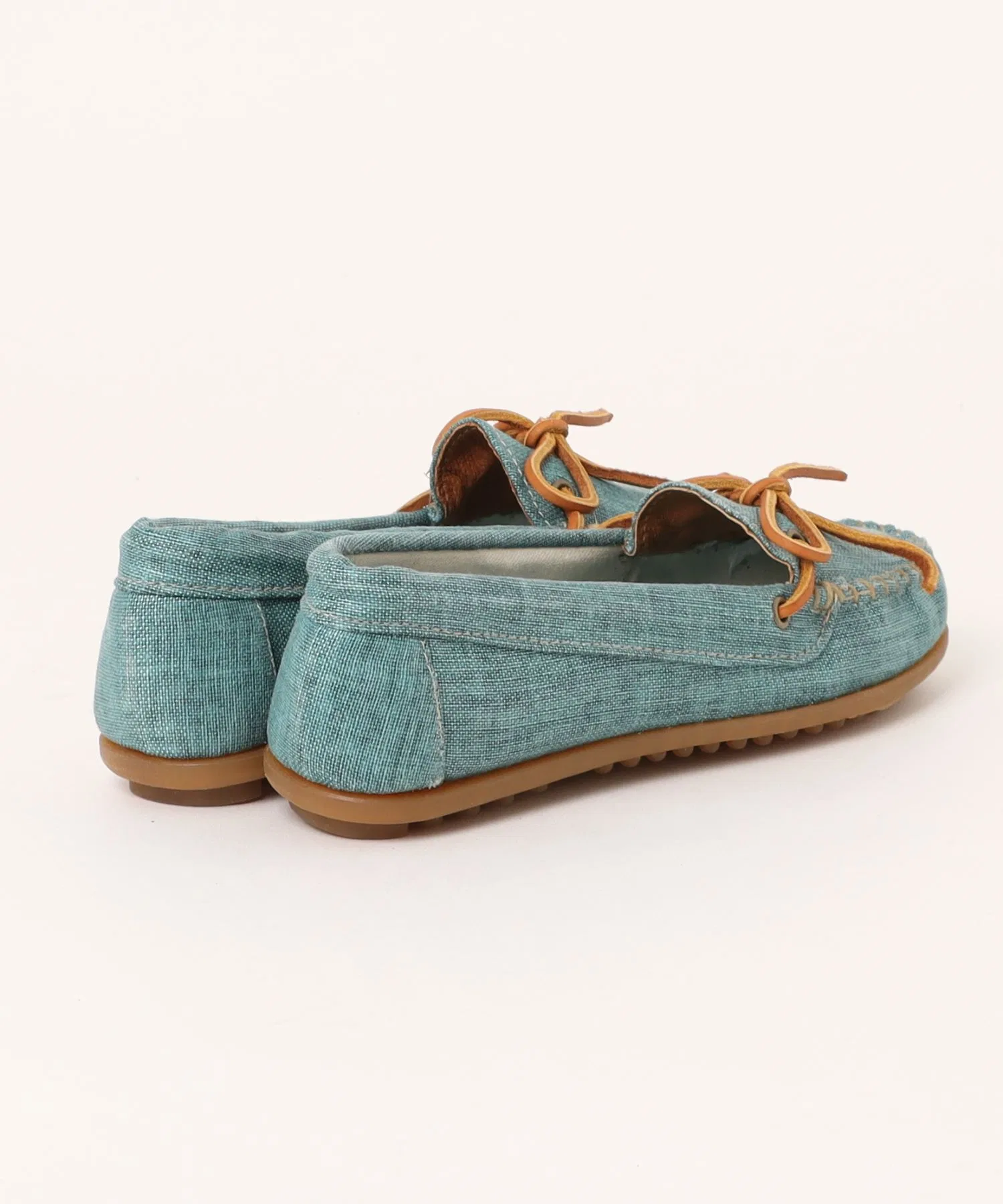 Унисекс мокасины из канваса Minnetonka CANVAS MOC светло-голубые — фото 2