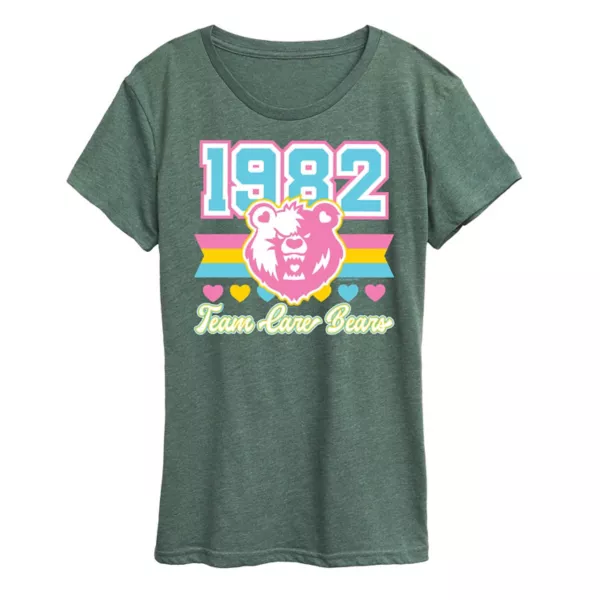 

Женская футболка с принтом Care Bears 1982 Licensed Character, зеленый