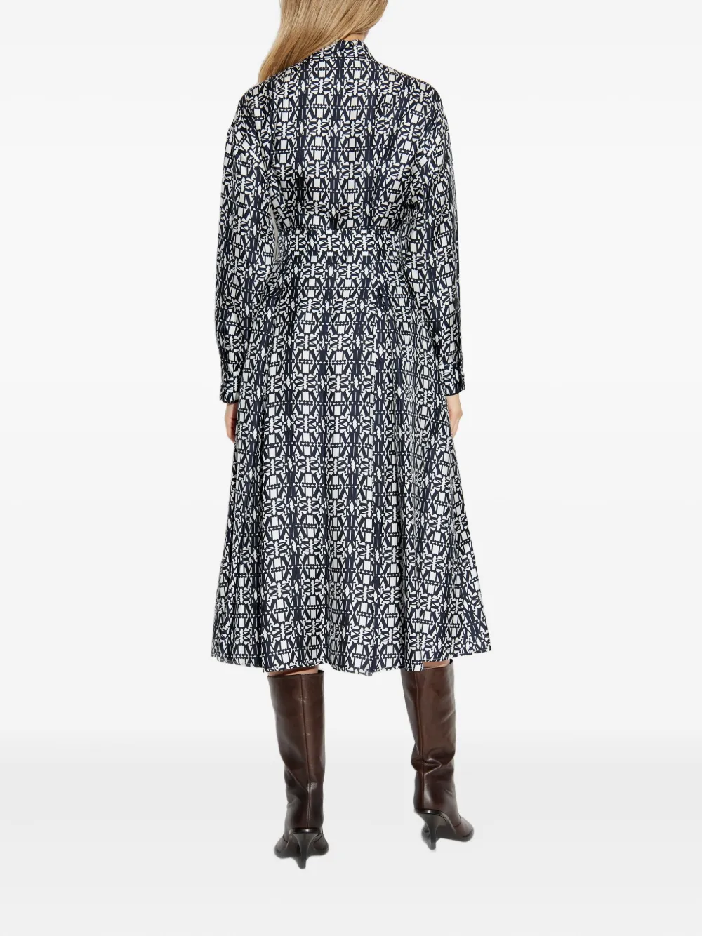 Платье с узором Esploso Max Mara, синий — фото 4