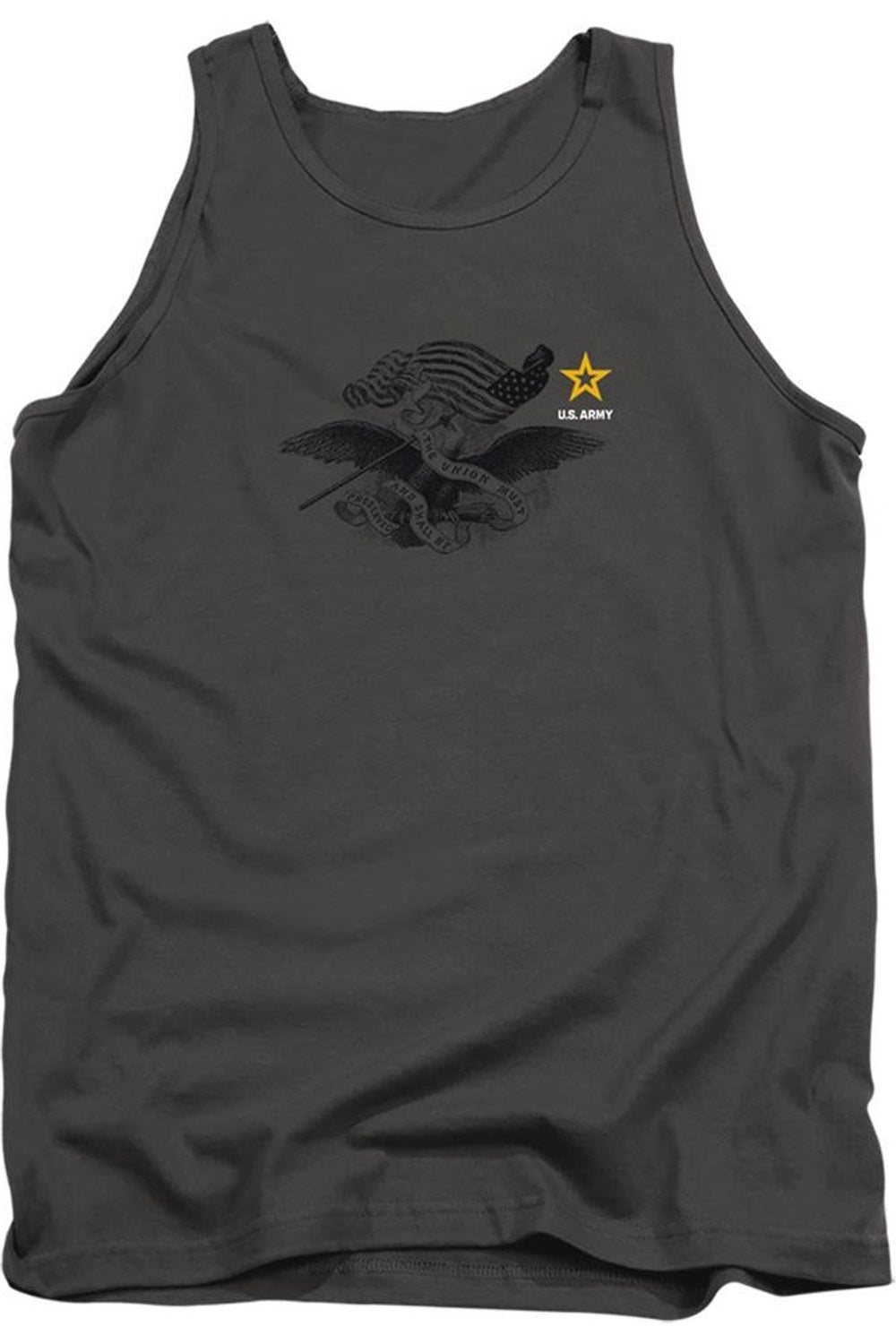 

US ARMY Левая грудь мужская майка Gildan, цвет charcoal