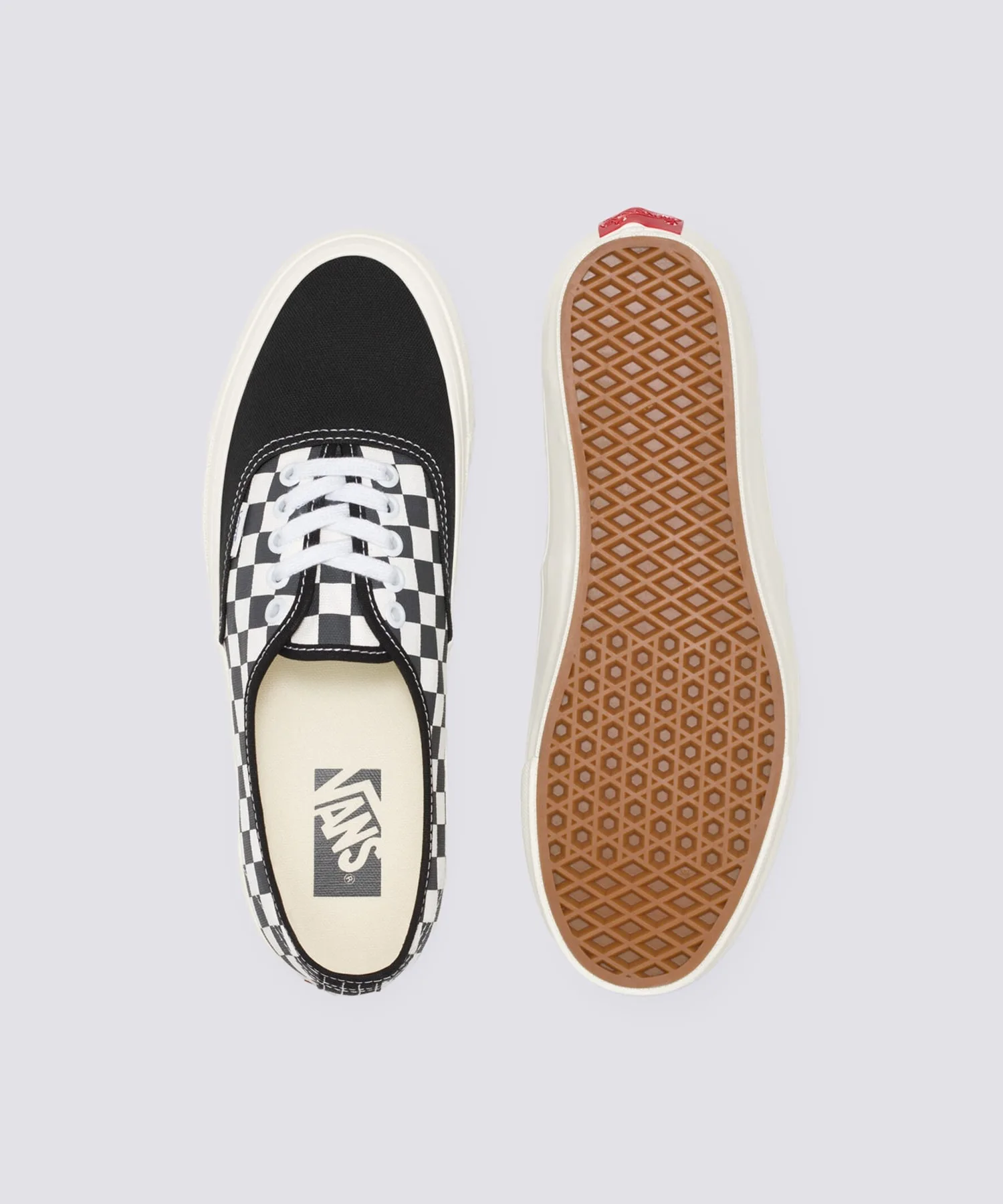 Унисекс кеды VANS Authentic 44 CHECKERBOARD чёрно-белые — фото 3