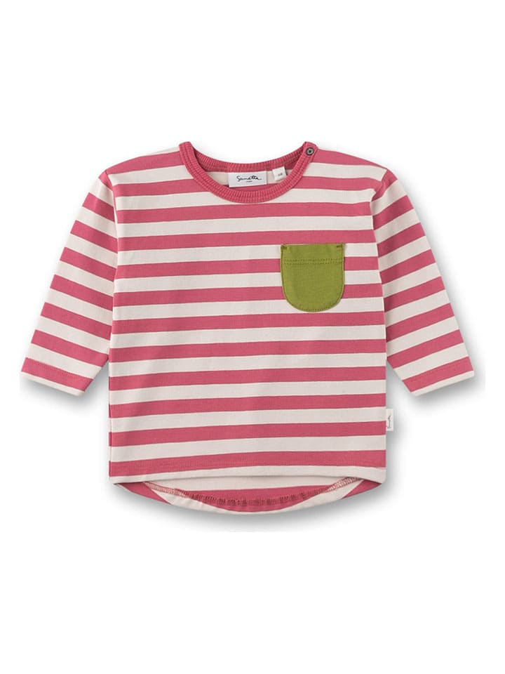

Sanetta Kidswear Футболка с длинными рукавами розово-белого цвета