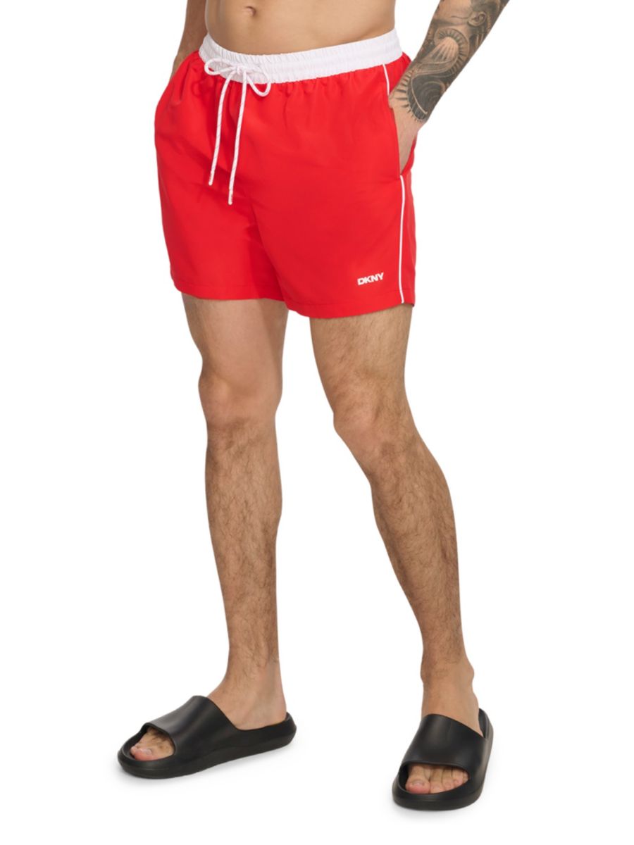 

Плавки-шорты Standard Fit Flat Front DKNY, красный