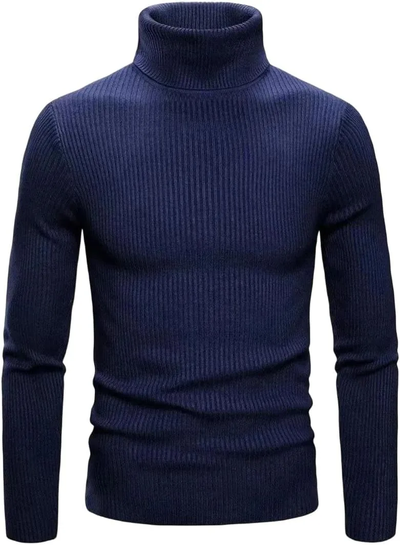 Мужской свитер-водолазка Casual Slim Fit с длинными рукавами