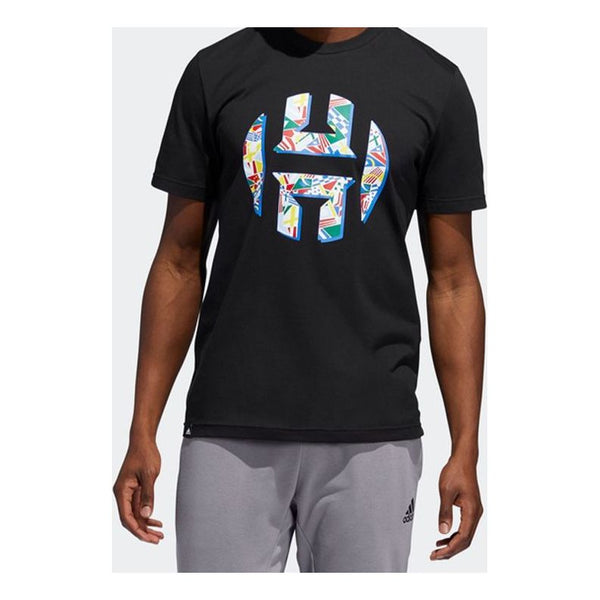 

Футболка batw hrdn logo sports basketball short sleeve tee men black Adidas, черный