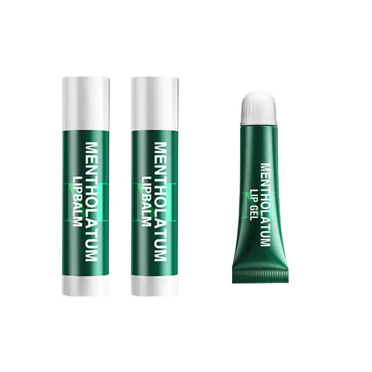 

Мятный классический восстанавливающий гель-бальзам для губ CP набор увлажняющий уход уменьшение морщин на губах защита от солнца Mentholatum, Three-Piece Set: Mint Lip Balm 3.5g*2+Mint Moisturizing Lip Gel 8g