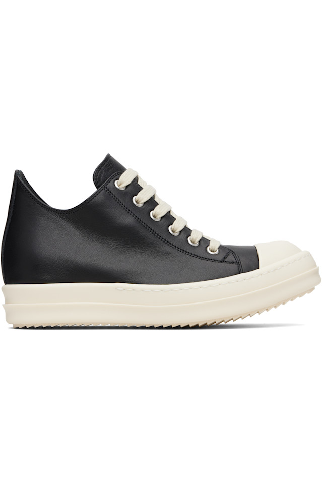 Rick Owens Черные низкие кроссовки Concordian