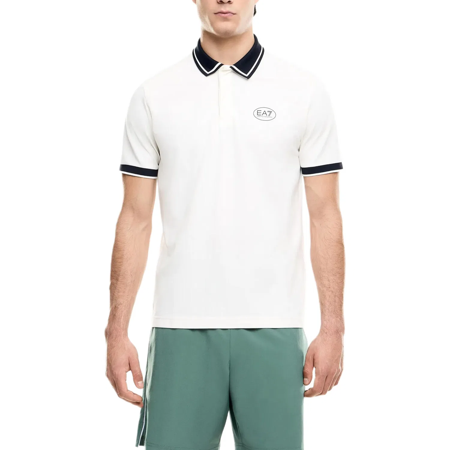 Поло EA7 мужское EMPORIO ARMANI, Ecru — фото 4