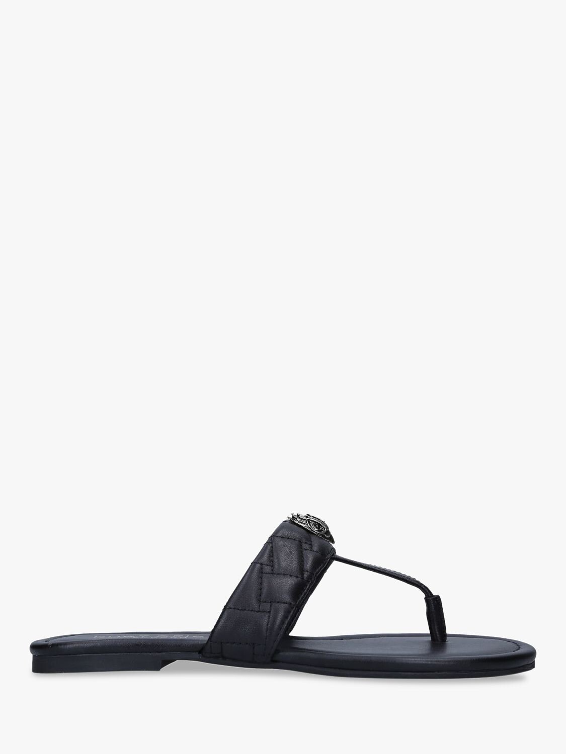 Кожаные сандалии Kurt Geiger London Kensington с Т-образным ремешком, черные — фото 2
