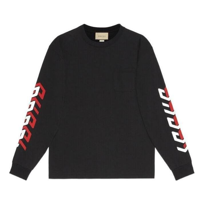 

Футболка Gucci Cotton T-Shirt With Gucci Mirror Print 'Black' 676063-XJDWA-1152, черный