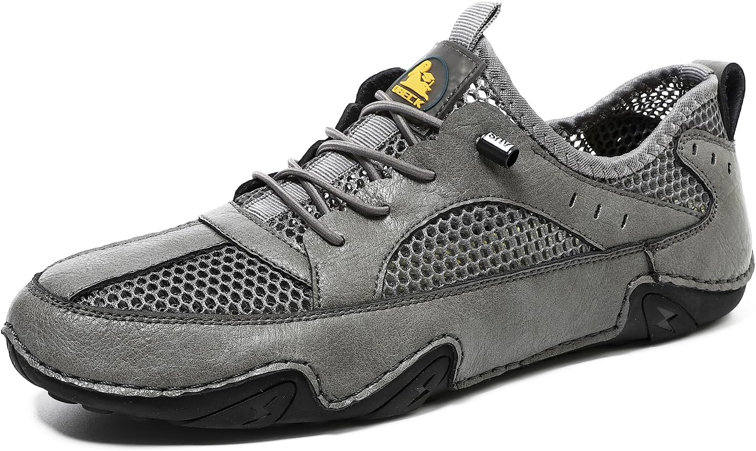 

Мужские летние спортивные кроссовки для походов и прогулок на улице с сеткой, легкие, дышащие, без шнурков, с противоскользящей подошвой Abborora, серый