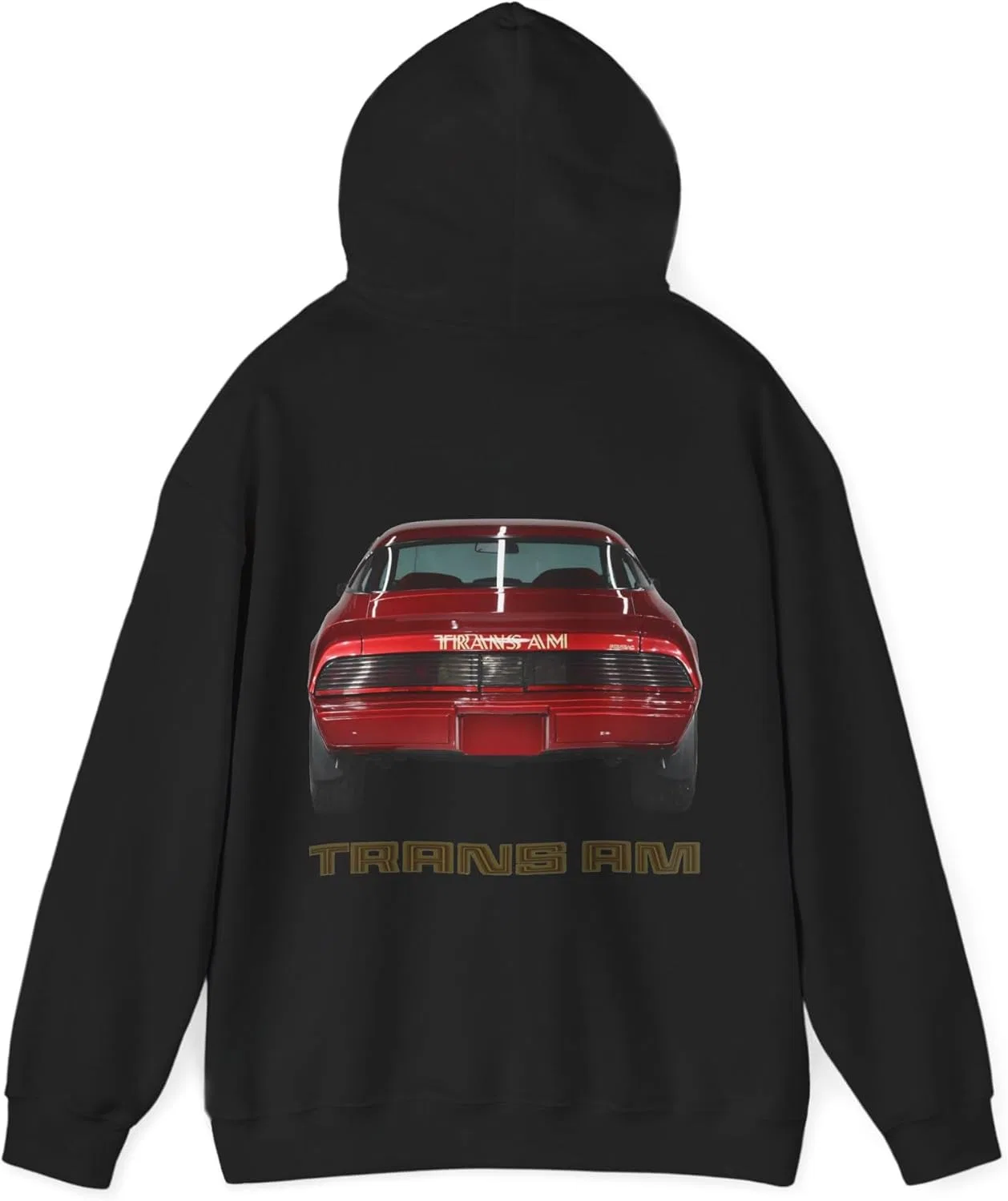 Красная толстовка с капюшоном Trans Am Heavy Hoodie 1979 1980 1981 WS6 Firebird Trans Am Gift передняя/задняя — фото 3