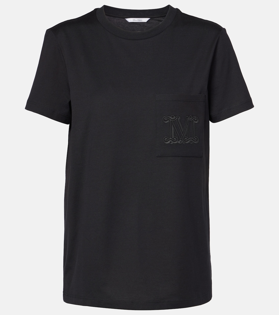 

Футболка из хлопкового джерси с логотипом Papaia Max Mara, Nero