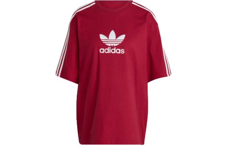 Футболка женская красная Adidas, красный