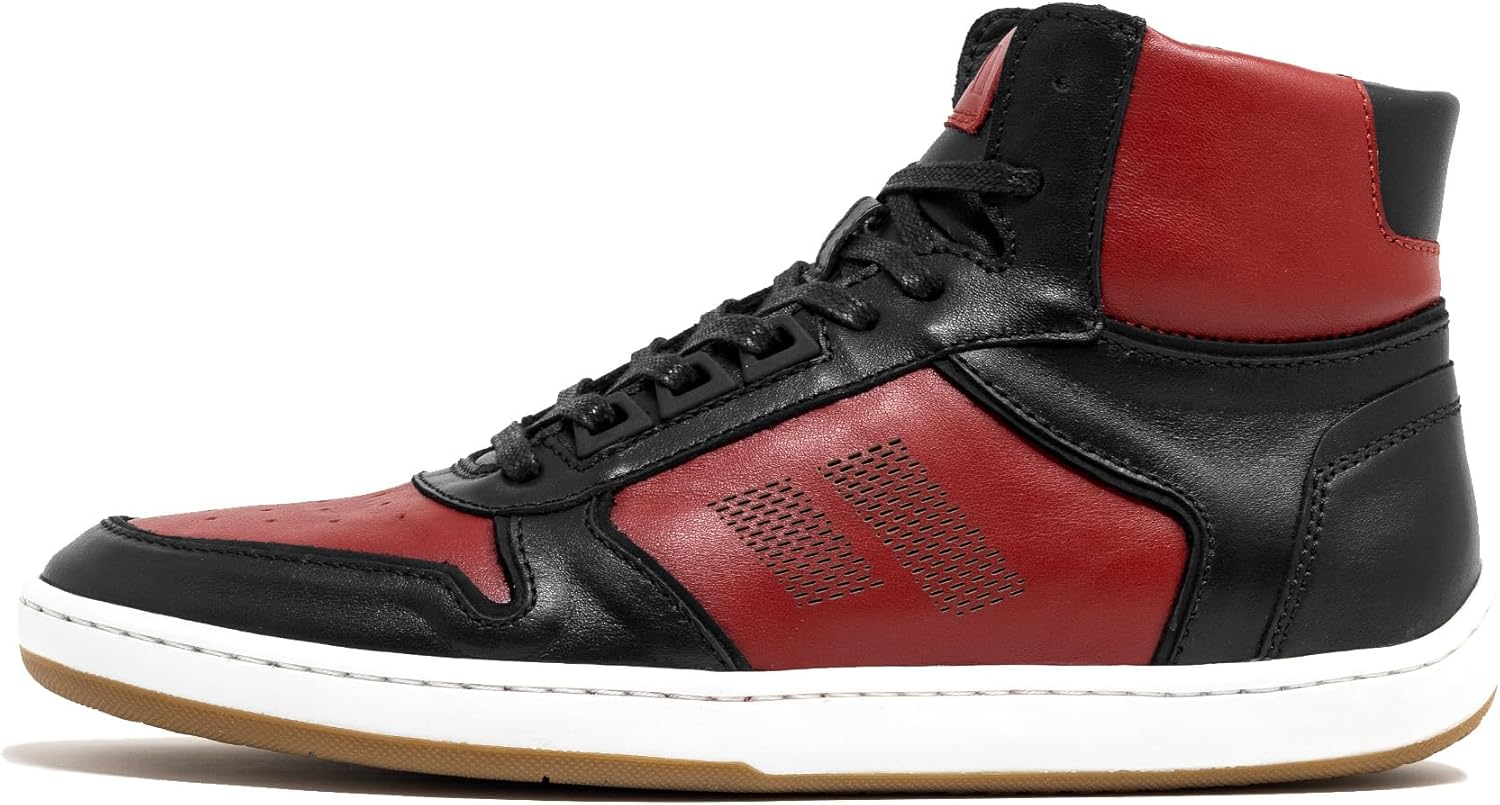 

Мужские обувь для вождения Piloti, кроссовки Drift Mid из итальянской нубуковой кожи высокой посадки для повседневной носки, черный/красный