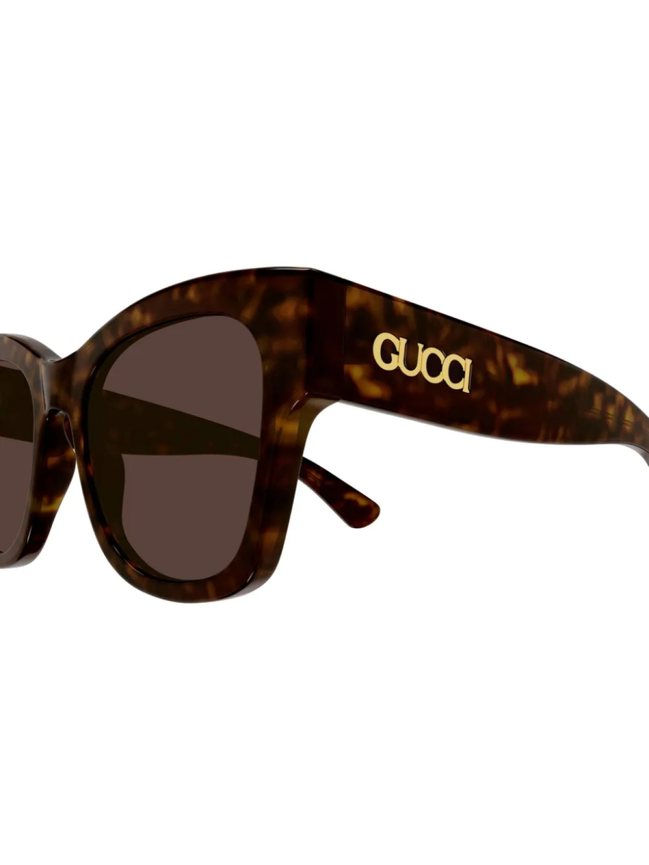 Gucci Eyewear солнцезащитные очки в квадратной оправе, коричневый — фото 3