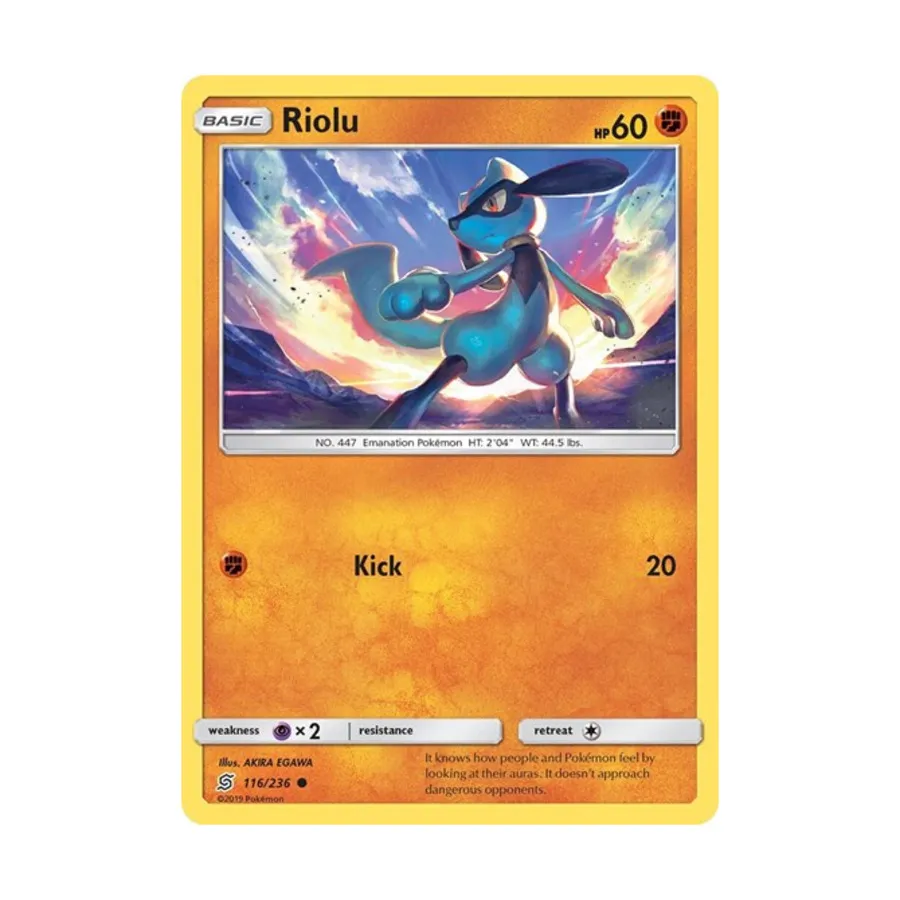 

CCG Риолу (116) (К) #116/236, Pokemon - SM - Unified Minds - Singles