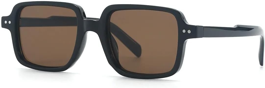 

Солнцезащитные очки с защитой UV400 | Большая оправа, панк-стиль, заклепки, цветные линзы | для женщин и мужчин, для занятий спортом на открытом воздухе и вождения DSVIGF, Black Tea