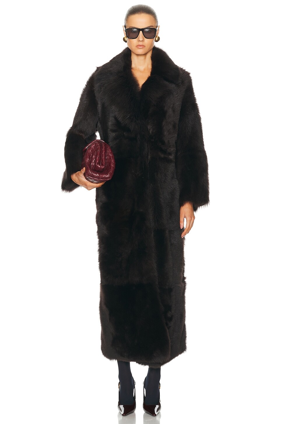 

Для удлиненного пальто Fwrd Evita Nour Hammour, цвет Chocolat Fondant