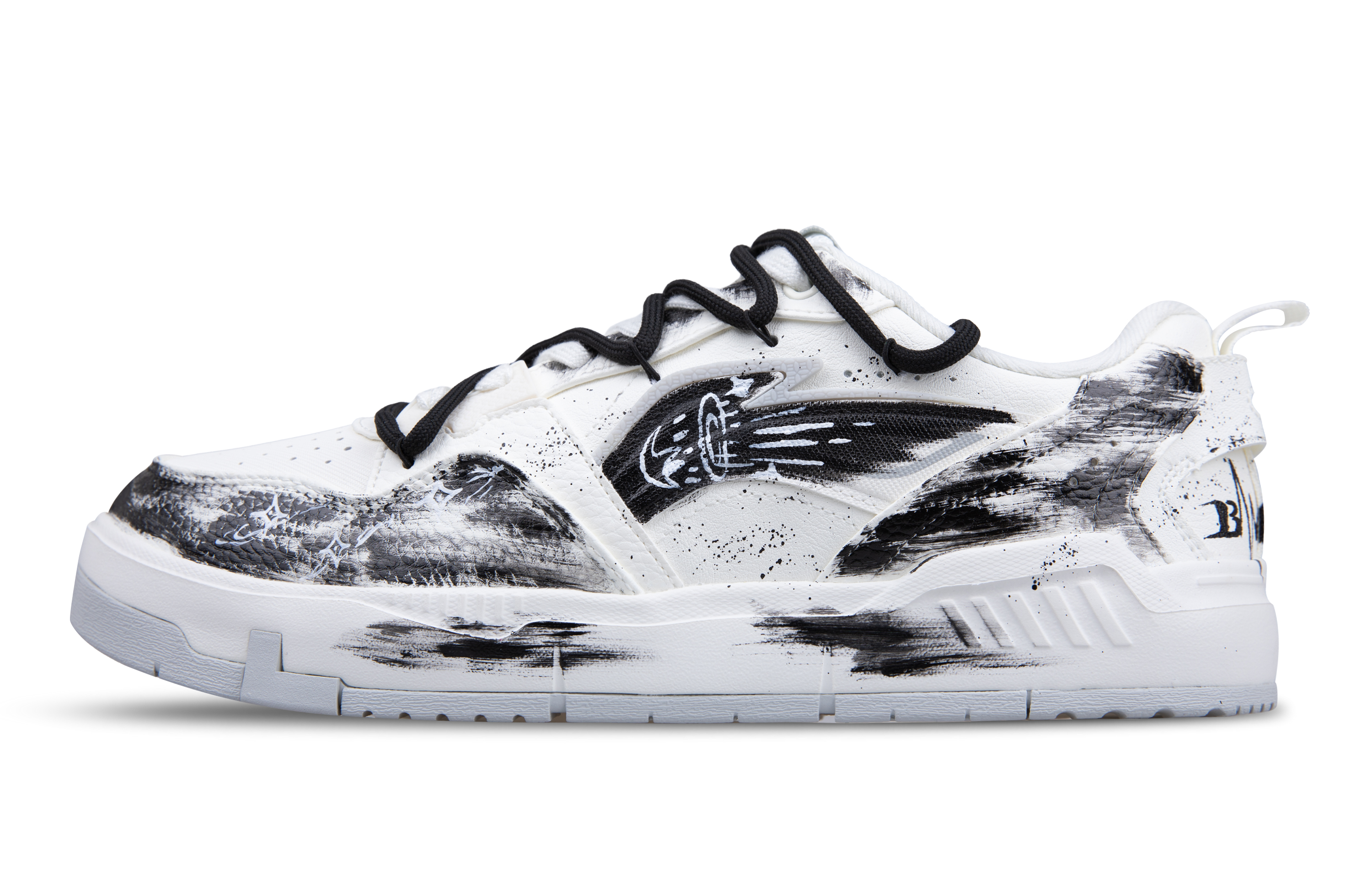 

LINING Низкие противоскользящие износостойкие кроссовки для скейтбординга Yuan Chu, мужские, белые, черные