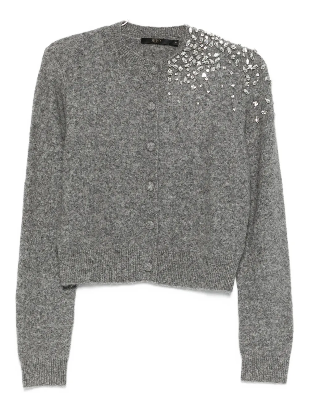 

Вязаное изделие с корейскими стразами Seventy, серый