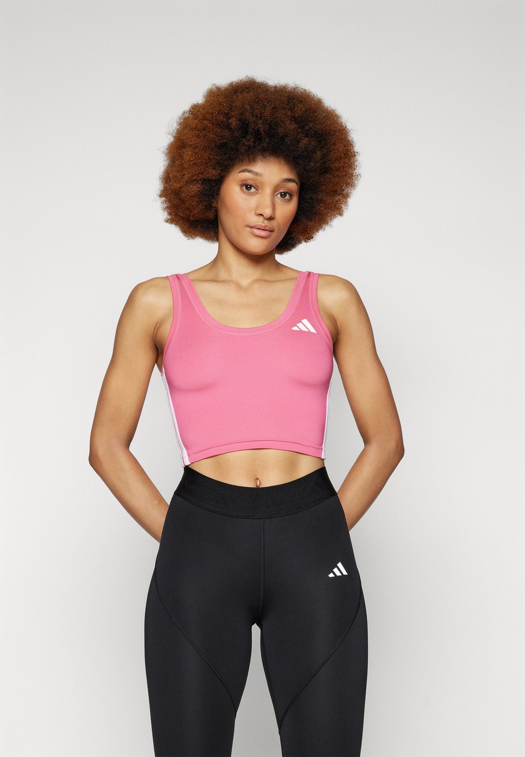 

Топ TRAIN ESSENTIALS 3STRIPES CROPPED adidas Performance, розовый
