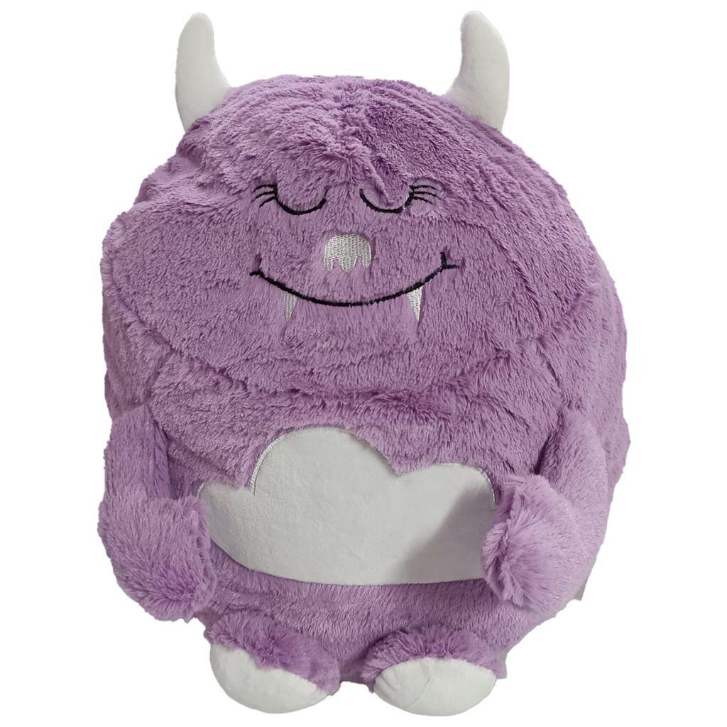 

Мягкая подушка Monster, плюшевая детская подушка, фиолетовая, декоративная подушка с наполнителем, автомобильная подушка ок. 45 см Haus und Deko