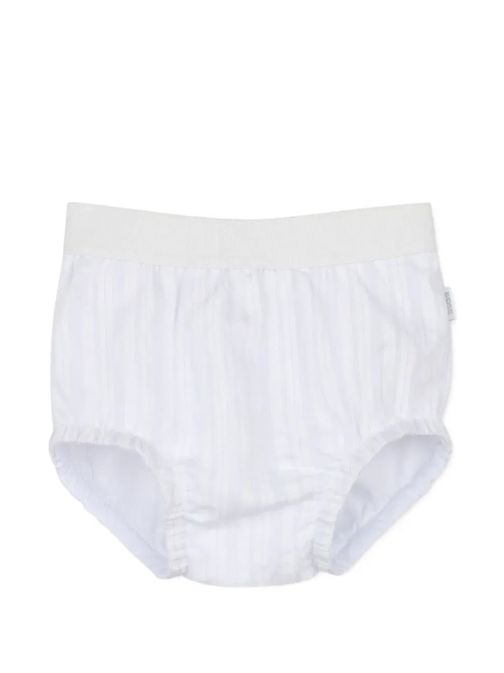 Полосатый комплект платья и панталонов Boss Kidswear, белый — фото 4
