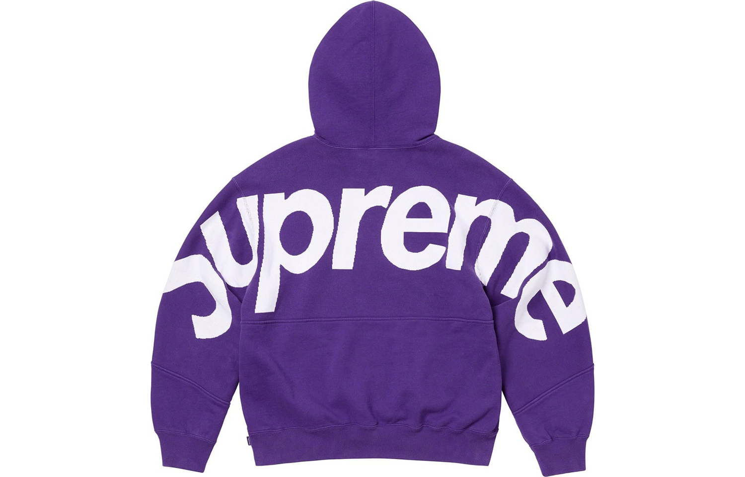 Футболка с капюшоном Supreme с большим жаккардовым логотипом, фиолетовый/фиолетовый — фото 2