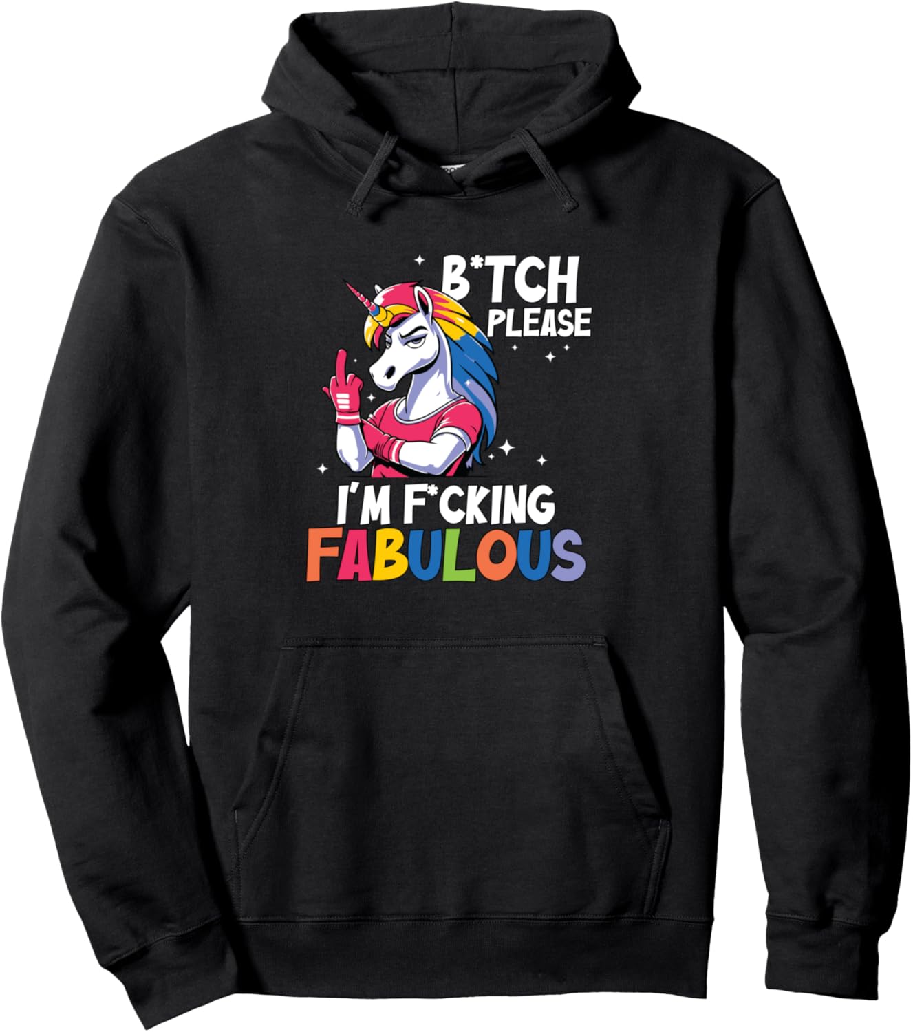 

Худи с единорогом B tch Please I'm Fcking Fabulous Unicorn, черное Unicorn Attitude Rainbow Expression, Черный, Худи с единорогом B tch Please I'm Fcking Fabulous Unicorn, черное Unicorn Attitude Rainbow Expression