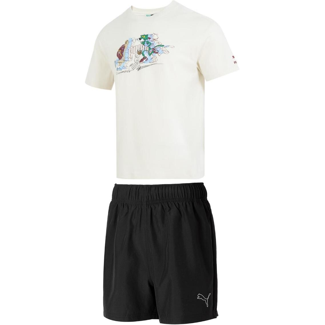 

Повседневная спортивная одежда для мужчин Кремовый/черный Puma, кремовый/черный