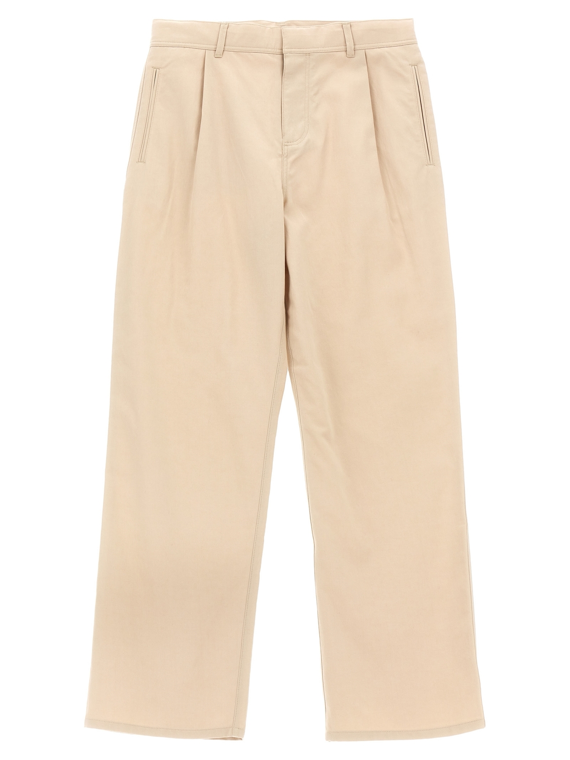 

Брюки с вышивкой логотипа BURBERRY, бежевый