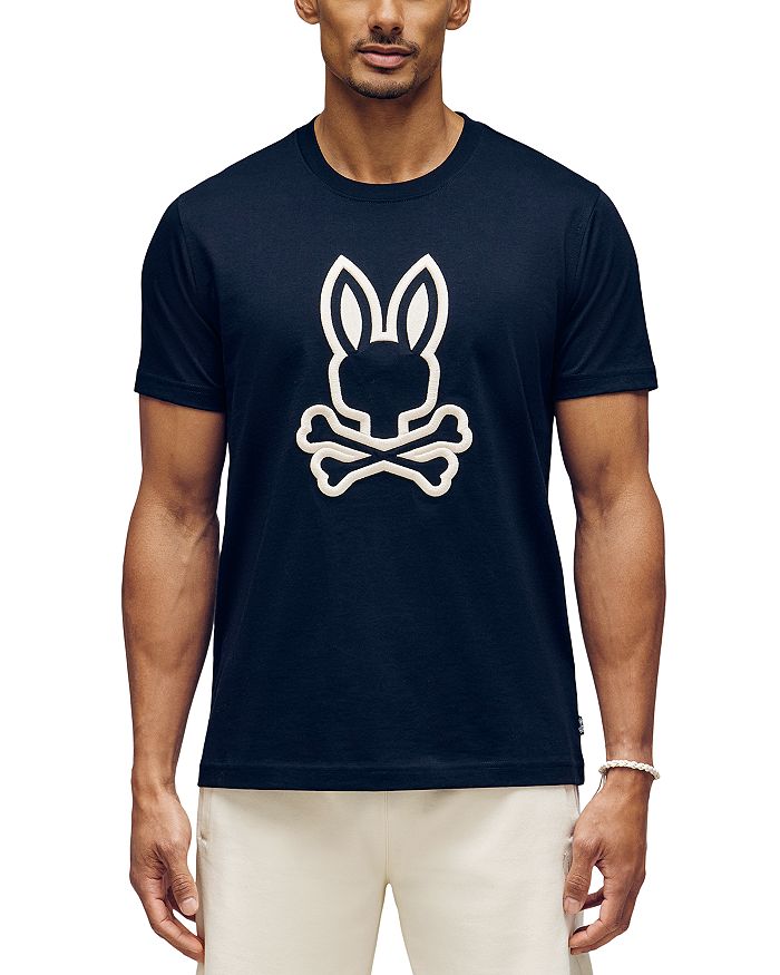 

Николас Футболка с вышивкой Psycho Bunny, черный