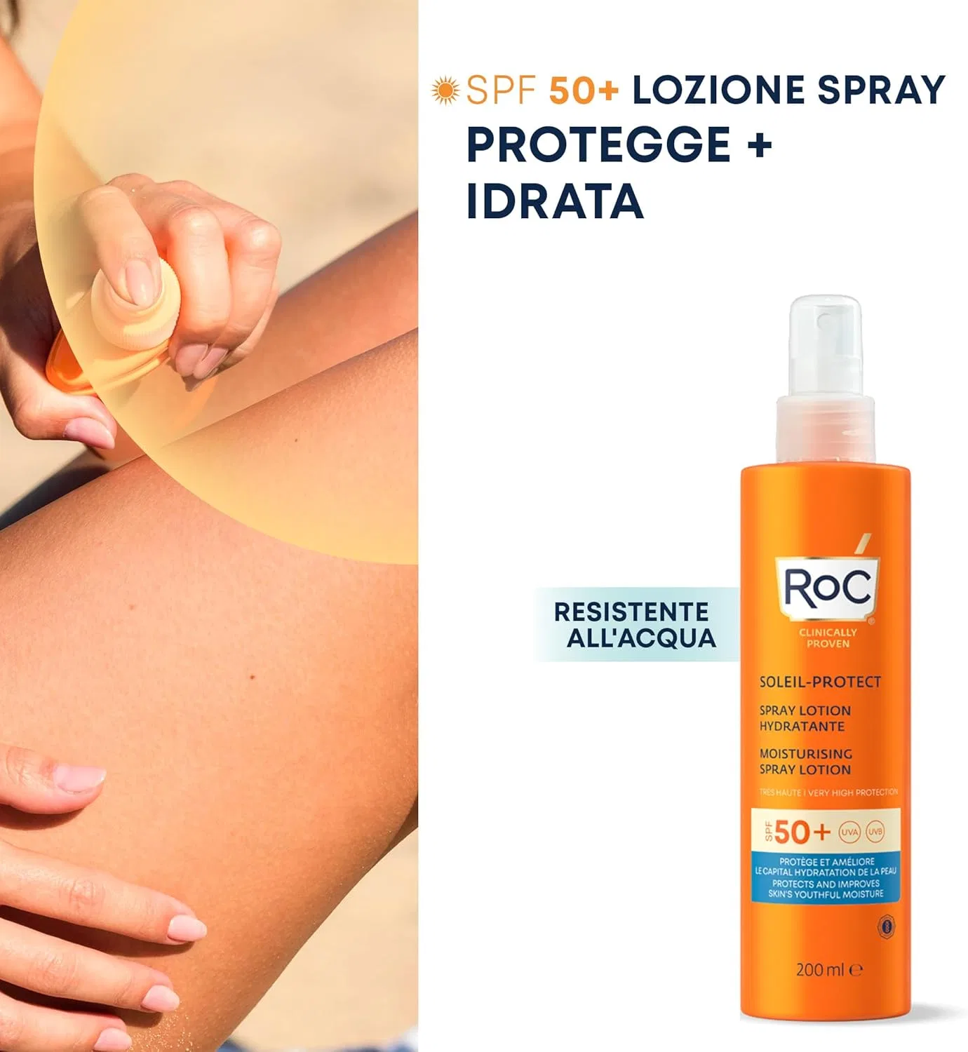 Увлажняющий спрей-лосьон для защиты от солнца SPF 50 «Soleil-Protect» от RoC, 200 мл Roc — фото 3