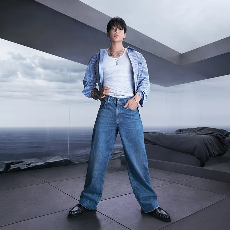 Джинсы с лого-патчем Calvin Klein, XAW-Denim Blue — фото 3