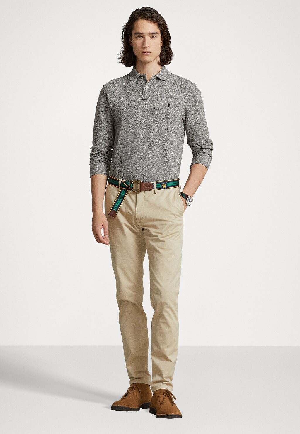 Рубашка-поло CUSTOM SLIM FIT Polo Ralph Lauren, вереск Кентербери — фото 2