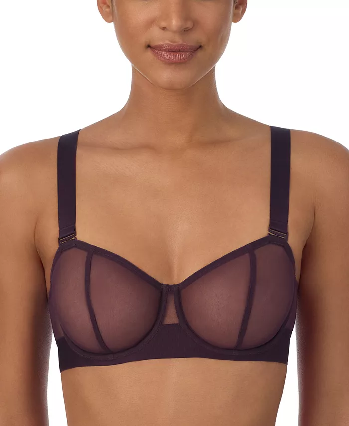 

Полупрозрачный бесшовный сетчатый бюстгальтер без бретелек DK4939 DKNY, фиолетовый